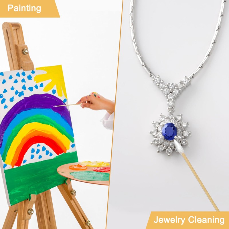 6" Long Cotton Swabs With Double Tips, 200 Pcs (100