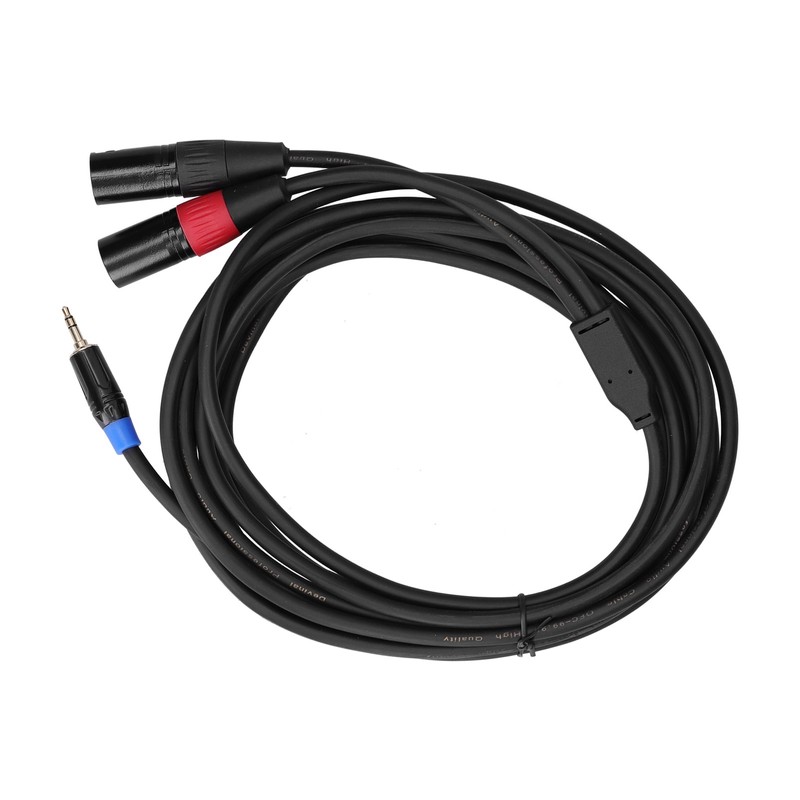 3.5mm Stereo Male to Dual 2 XLR Male Plug Connector