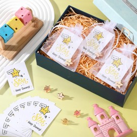 Namalu 36 Sets End of Term Gifts Include You're a Star Badge Lapel Pins Bulk Inspirational Greeting Cards and Organza Bags Motivational Brooch Pocket Token Favors for Coworker Volunteer Teacher Nurse