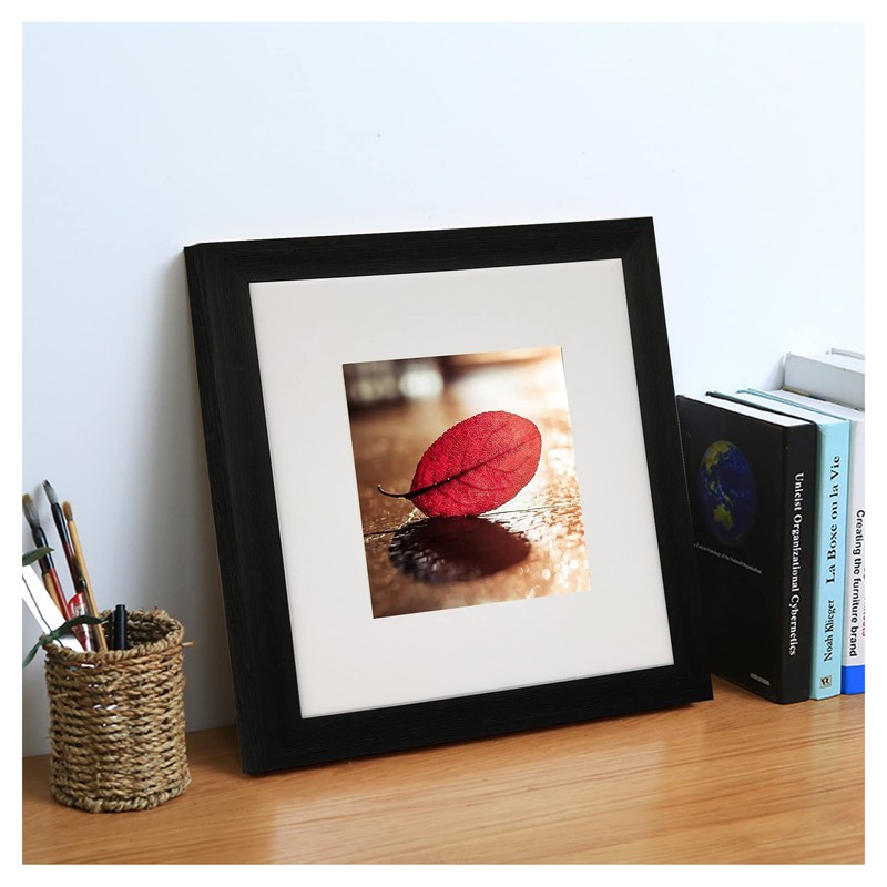 8x8 Picture Frame Gallery Photo Frame with 5x5 mat,Freestanding and