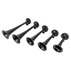 super loud Dixie Musical Air Horn 5 Trumpet Musical Dukes Hazzard Dixie Horn Kit with Compressor Dixie Musical Air Horn for Any 12V Vehicles Trucks Lorrys Trains Boats Cars Vans Kit