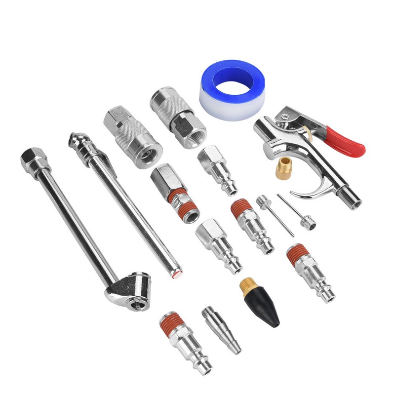 20Pcs Air Compressor Fittings Kit Air Blow Gun Horse Pneumatic