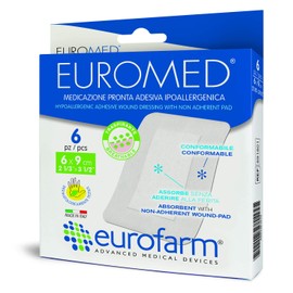 EUROMED - Post-Operative Adhesive Island Wound Dressing 2 x 3 in (5 Pieces per Box)