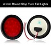 Traberm 6 Pcs 4" Inch Round LED Trailer Tail Lights
