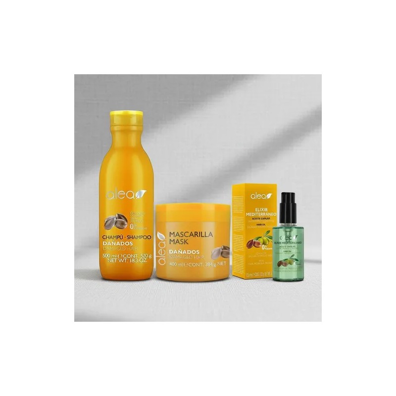 Kit Alea Cabello Dañados Shampoo + Mascarilla + Elixir +acon