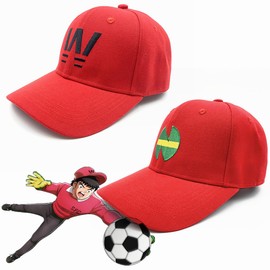 Captain Tsubasa Cosplay, Ozora Tsubasa, Genzo Wakabayashi, Taro Misaki, Ryo Ishizaki, Kojiro Hyugata, Baseball Cap, Hunting Hat, Red, Embroidery, Cosplay Accessory, Cosplay Accessory, Hip Hop,