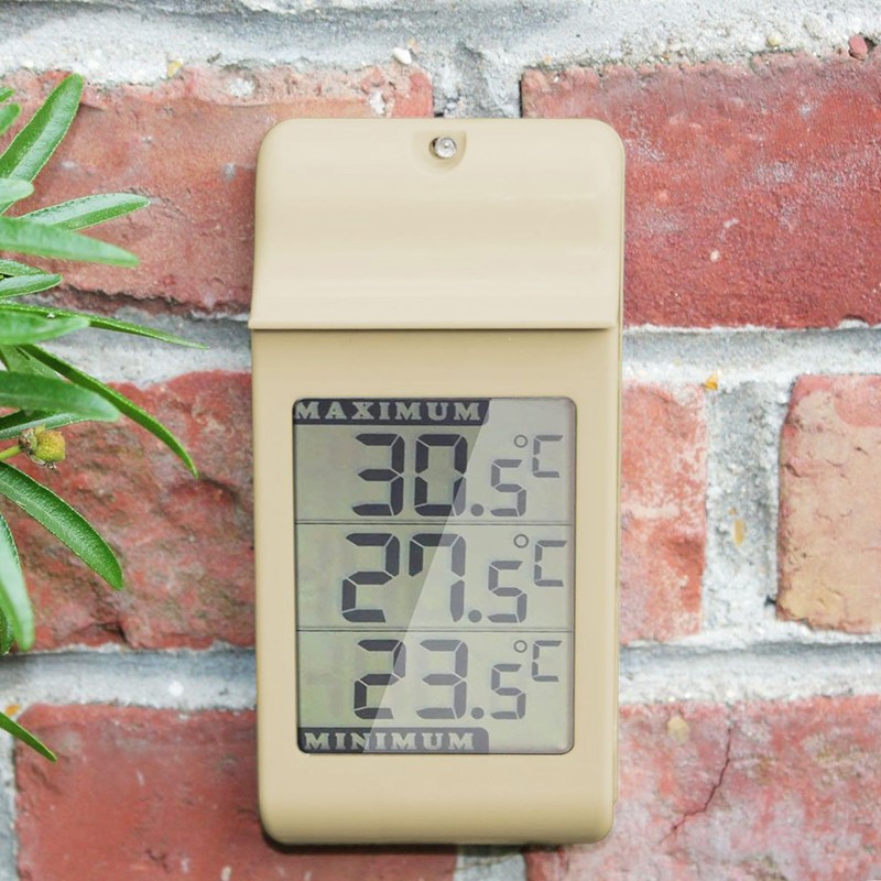 FISHTEC Thermometer with Easy-to-Read Digital Display, IPX4 Waterproofness, for Indoor
