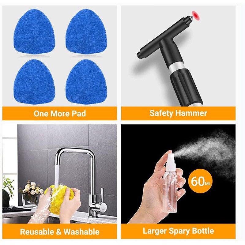 AstroAI Car Windshield Cleaner Tool, Inside with 4 Reusable and