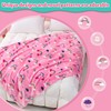 mermaker Rainbow Blanket for Girls, 380 GSM Pink Rainbow Throw