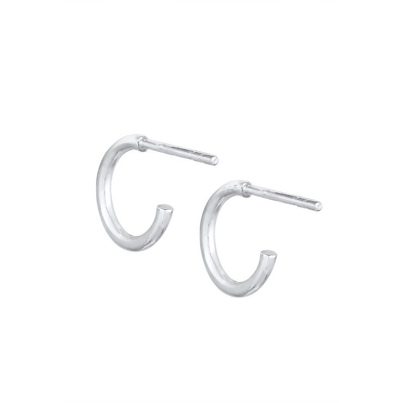 Elli Timeless Creole Earrings Basic Must-Have Trend 925 Sterling Silver,