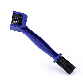 Cepillo de limpieza de cadena Keenso, cerdas de 3 lados Limpiador de cadena de bicicleta de motocicleta Cepillo azul Herramienta de eliminación de suc