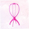 SAFIGLE 1Pc Folding Wig Stand Red Plastic Wig Hanger for