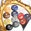 Gemstone Worry Stone, Natural Hand Carved Crystal Zodiac Anxiety Relief