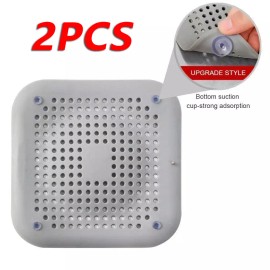 Unbranded Bathroom Drain Hair Catcher Bath Stopper Plug Sink Strainer Filter Shower Covers - Gray-2 PACK