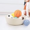 3 Piece Cotton Rope Woven Storage Basket Set Round Cotton