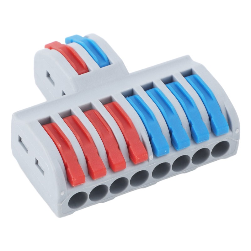 6PCS 2 in 8 Out Terminal Blocks 8 Way Butt