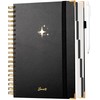 Yoment Leather Spiral Notebooks for Work 5 Subject Notebook College