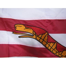 AES 3x5 Embroidered 1st Navy Jack Gadsden Don't Tread Double Sided 300D Nylon Flag House Banner Double Stitched Fade Resistant Premium Quality