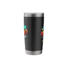 Hero Alert 1 Epic Year 1st Birthday Comic Book 1 Year Old Stainless Steel Insulated Tumbler