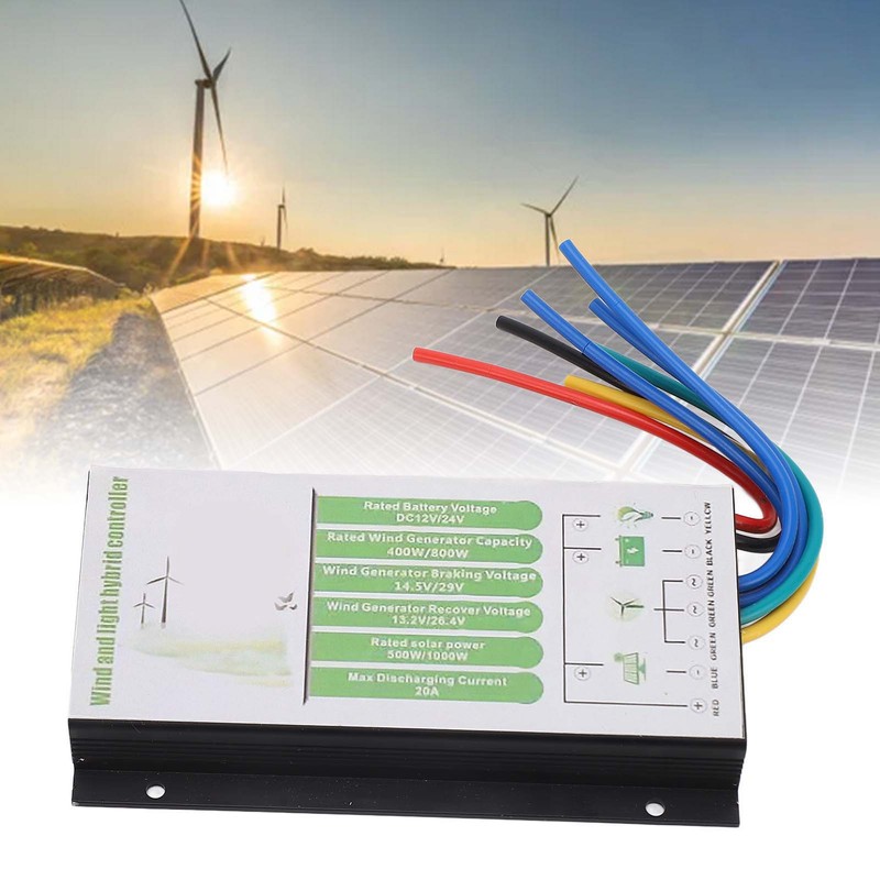 Wind Solar Hybrid Charge Controller 12V 24V Battery Auto PWM