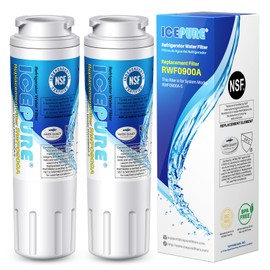 ICEPURE UKF8001 Replacement for Whirlpool Filter 4, Everydrop EDR4RXD1, FMM-2 Maytag UKF8001AXX-200 9084 4396395 MPF15090 WF-UKF8001,WF295,SGF-M9,Puriclean II,RWF0900A Refrigerator Water Filter,2PACK