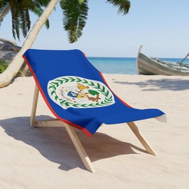 Belize Beach Towel | Quality & Long Lasting - 2 Sizes | Belizean Pride | Gift for Belizeans - size: 30" × 60"