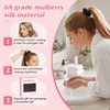 Needbrock Mulberry Silk Hair Ties, Thin Black Scrunchies for Women