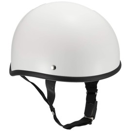 Bike Parts Center 7111 Helmet Half Duck Tail, White, One Size Fits Most, Head Circumference Less Than 22.4 - 23.6 inches (57 - 60 cm)