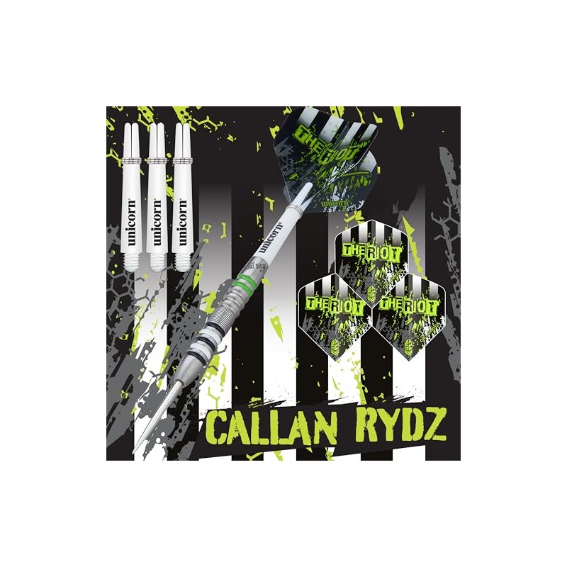 Unicorn Steel Tip Darts Set | Callan 'The Riot' Rydz