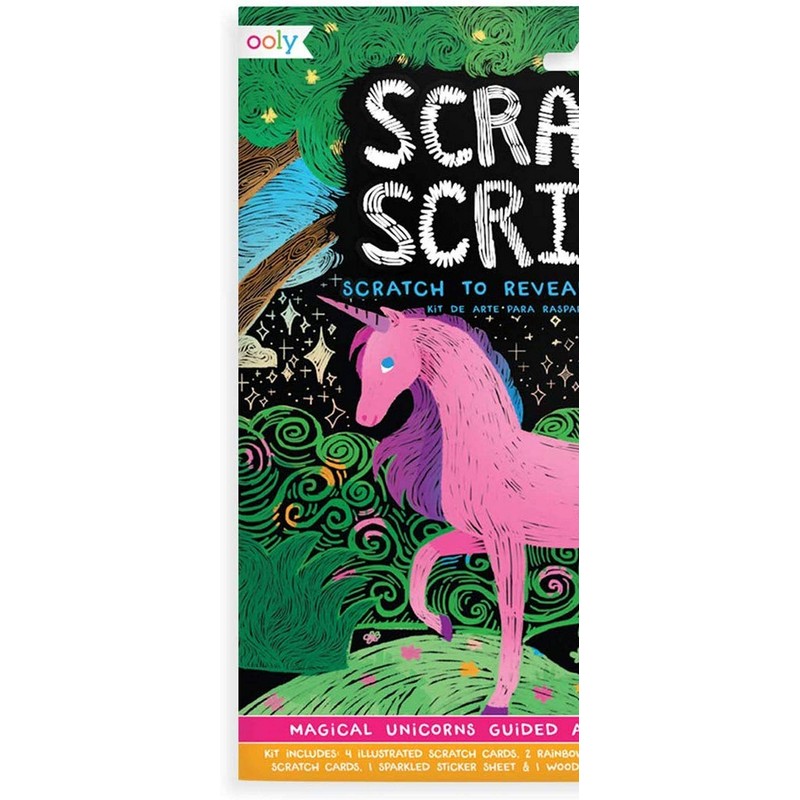 Scratch & Scribble Art Kit: Magical Unicorn - 10 PC