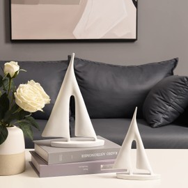 Saysmile - Esculturas modernas para decoración del hogar, decoración de velero, decoración de barcos, decoración de estatuas, esculturas de arte y estatuas, regalos de velero, decoración de estante de