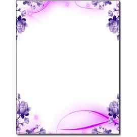 Purple Passion Stationery Paper - 100 Sheets