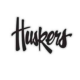 Craftique Nebraska Decal (Black Huskers Decal (3''4''6''12''), 3 in)