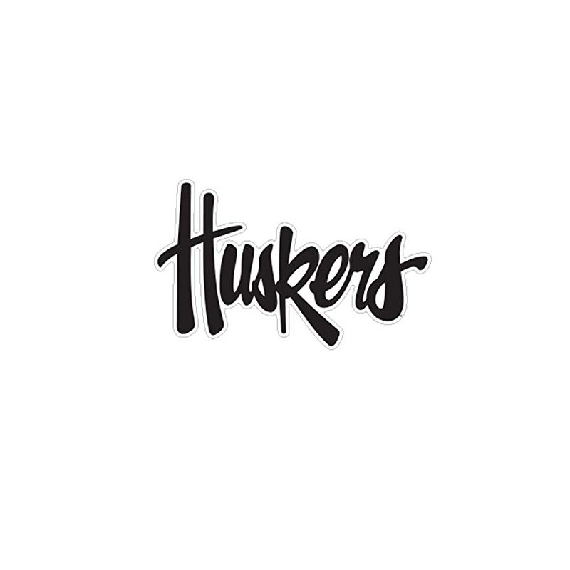 Craftique Nebraska Decal (Black Huskers Decal (3''4''6''12''), 3 in)