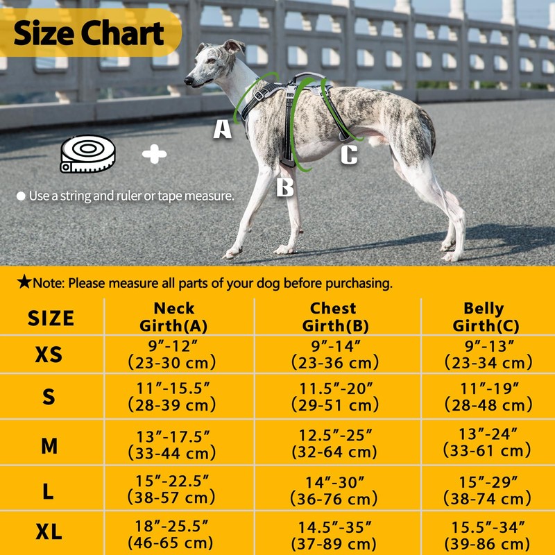 Huntboo Escape Proof Harness, No Slip Dog Harness Escape Proof,