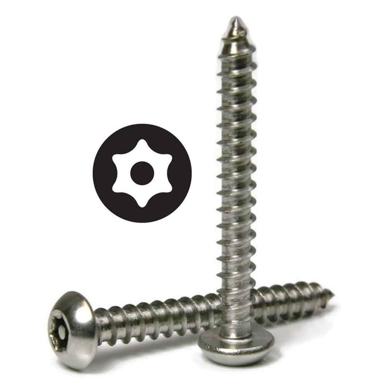 Stainless Steel License Plate Screws Tamper Proof Kit - Torx