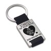 Key Chain: engraved with “Scheiss auf Valentinstag!” Black