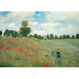 Puzzle 1000 Pieces Adult Poppies in Argenteuil by Claude Monet 70 x 50 cm Puzzles for Adults Educational Game Challenge Toy 1000 Piece Puzzles for Adults Children