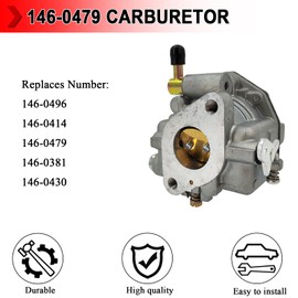 146-0479 Carburetor Carb Compatible with ONAN NOS B48G B48M P216G P218G P220G Miller Bobcat 225G, Replace 146-0496 146-0414 146-0479 146-0381 146-0430