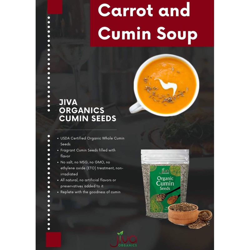 Jiva USDA Organic Cumin Seeds Whole 7oz - Packaged in