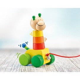 Selecta 62037" Collino Nachziehspielzeug und Stapelspielzeug, Bunt, 18 cm