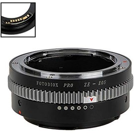 Fotodiox Pro Lens Mount Adapter Compatible with Mamiya 35mm (ZE) SLR Lens to Canon EOS (EF, EF-S) Mount D/SLR Camera Body - with Gen10 Focus Confirmation Chip and Built-in Aperture Control Dial