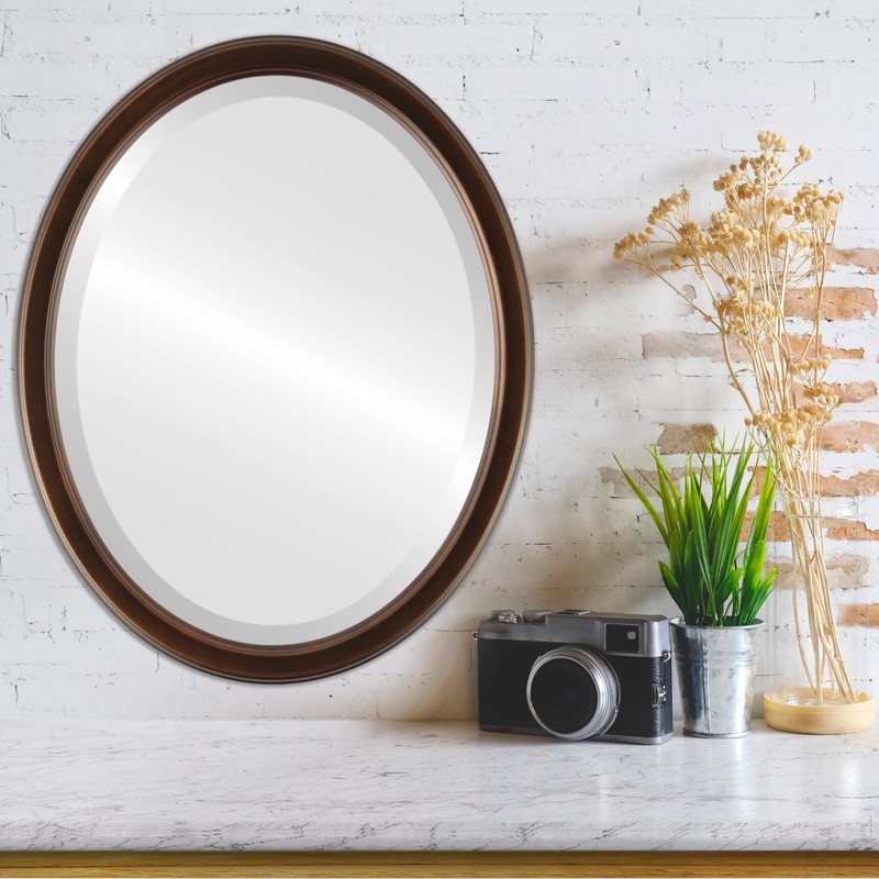 OVALCREST Oval Beveled Wall Mirror for Home Decor - Toronto