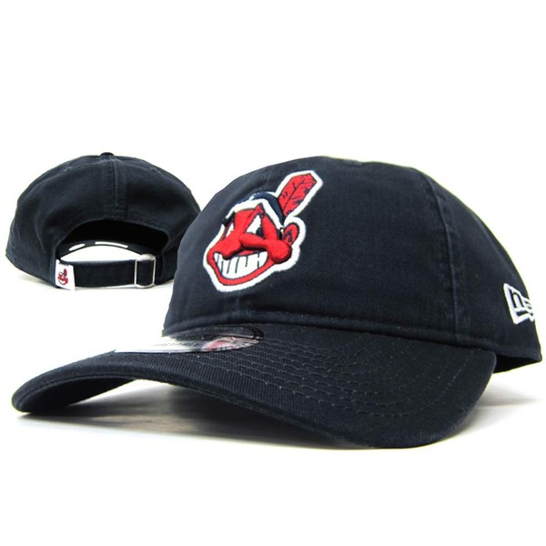 New Era 920" Core Classic Cleveland Indians ALT 2" Strapback Hat (Dark Navy) Cap