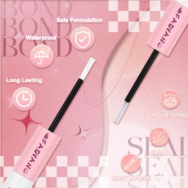 FADVAN Lash Cluster Glue, Lash Bond and Seal for DIY Lash Extension Super Hold 72 Hours Latex Free for Sensitive Eyes (Clear-10ml)