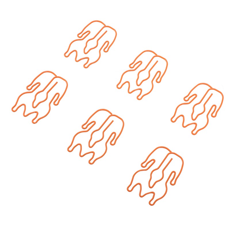 100pcs Paper Clips Cute Duck Shaped Decorative Metal Paperclips with