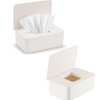 2Pcs Wipes Dispenser,Tissue Storage Box Case Wet Wipes Dispenser Holder