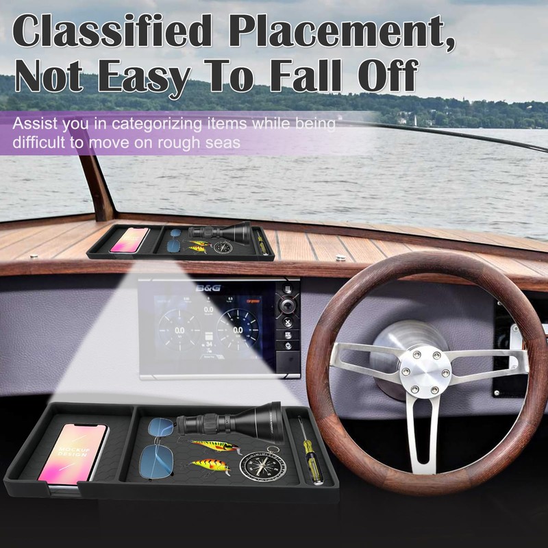 Extra Large Dashboard Mat for Car, 13.4" X 7.8" Rubber