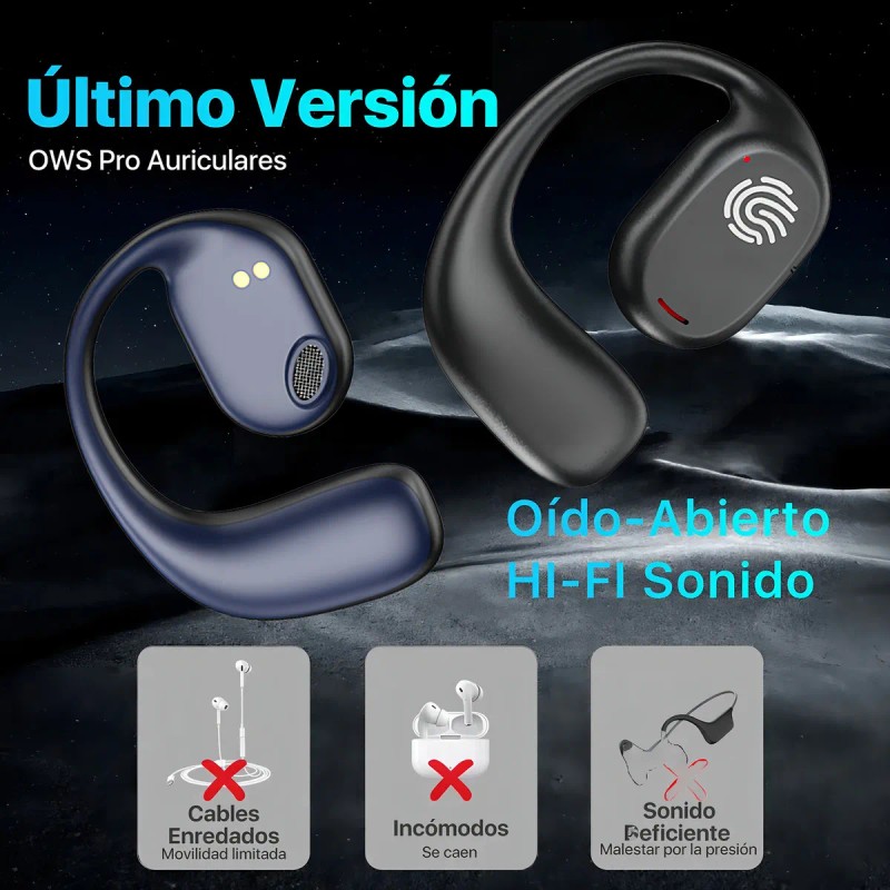 Kuesuny Audfonos in-ear inalmbricos 1Hora Kuesuny GT280HiFi Negro Auriculares Inalambricos