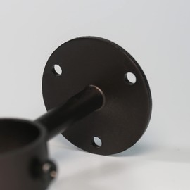 IHRDNNR Heavy Duty Ceiling-Mount Curtain Rod Brackets - Fits Rods up to 1.25 Inch, Set of 3 (Black)